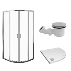 Aqualux 900 x 900mm Quadrant Shower Enclosure and Tray Package