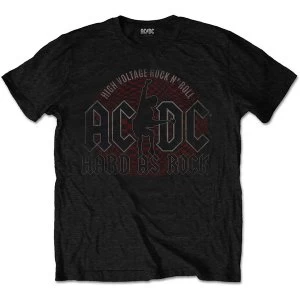AC/DC - Hard As Rock V2 Mens Small T-Shirt - Black