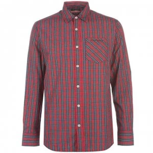 Pierre Cardin Tartan Check Long Sleeve Shirt Mens - Red/Grn/Navy