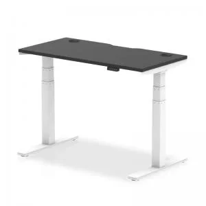 Air Black Series 1200 x 600mm Height Adjustable Desk Black Top with