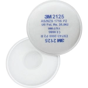 3M 2125 P2 R Particulate Filter 1 Pair White