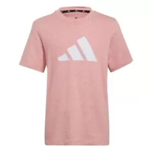 adidas 3 Bar T Shirt Junior Girls - Pink