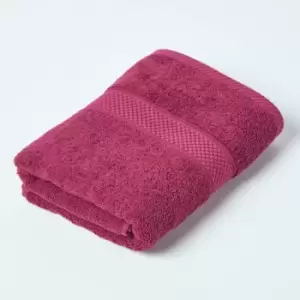 HOMESCAPES Turkish Cotton Hand Towel, Burgundy - Burgundy