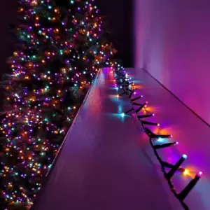 1000 LED 25m Premier Christmas Outdoor Multi Function Timer Lights in Rainbow