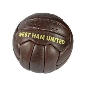 West Ham Retro Heritage Leather Ball Size 5