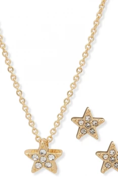Anne Klein Mini Star Necklace & Earrings Set 60571881-5ZU