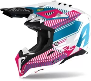 Airoh Aviator 3 Wave Carbon Pink Motocross Helmet