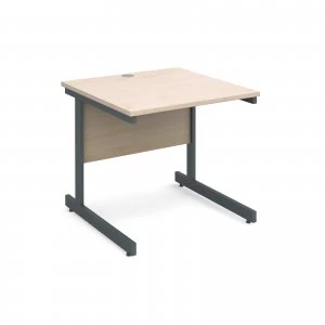 Contract 25 Straight Desk 800mm x 800mm - Graphite Cantilever Frame m