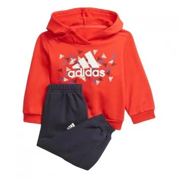 adidas Badge of Sport Graphic Jogger Kids - Vivid Red / White