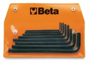 Beta Tools 96 BP/ASB 8 8pc Ball Head Offset Hexagon Key Set Burnished 000960997