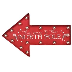 North Pole Light Up Sign