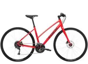 2023 Trek FX 2 Disc Stagger Hybrid Bike in Satin Viper Red