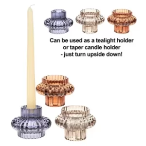 2 in 1 Tealight Taper Candle Holder Large