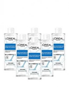 LOreal Paris LOreal Anti Bacterial Hand Sanitiser with Cap 70% Alcohol Large 390ml Pack of 6, One Colour, Women