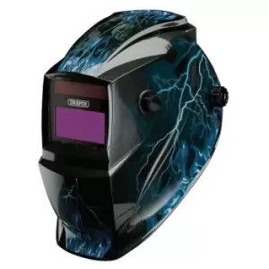 Draper - 02514 Storm Force Auto-Darkening Welding Helmet (Blue Skull Pattern)