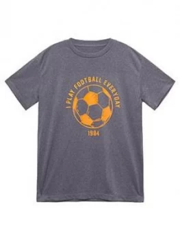 Mango Boys Football T-Shirt - Grey, Size 7-8 Years