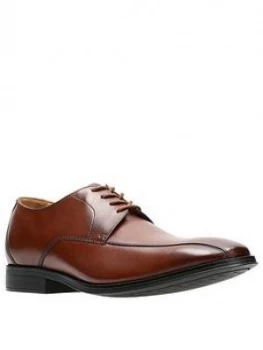 Clarks Gilman Mode Shoes - Dark Tan Leather, Size 7, Men