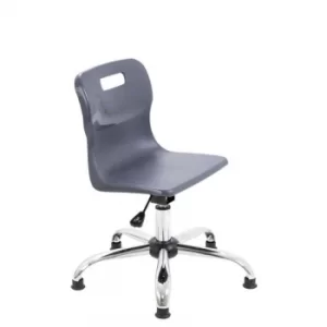 TC Office Titan Swivel Junior Chair with Glides, Charcoal
