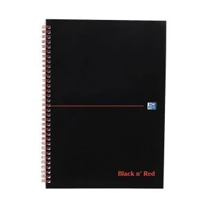 Black n Red A4 90gm2 100 Pages Ruled and Perforated Soft Cover Wirebound Notebook Pack of 10