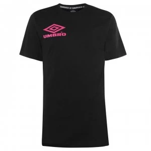 Umbro Collider T Shirt - Black/BerryPink