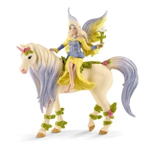 Schleich Bayala - Fairy Sera With Blossom Unicorn Figure