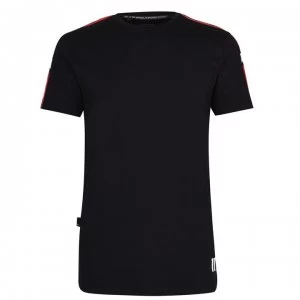 11 Degrees Southpaw T Shirt - Black/Red