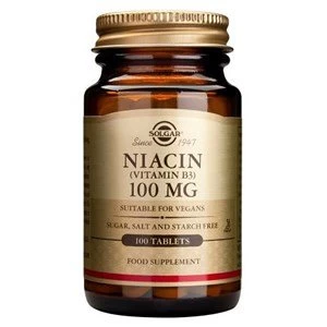 Solgar Niacin Vitamin B3 100 mg Tablets 100 tablets
