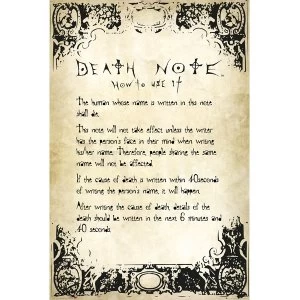 Death Note Rules Maxi Poster