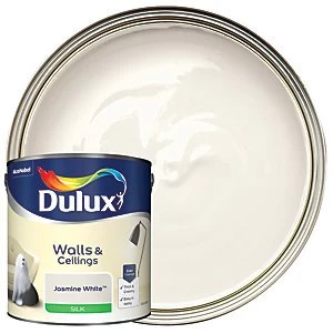 Dulux Walls & Ceilings Jasmine White Silk Emulsion Paint 2.5L