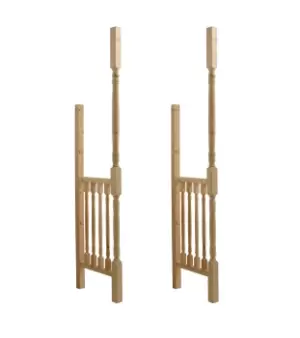 Cheshire Mouldings Pine Porch Side Panels, (H)2400mm (W)577mm (D)70mm