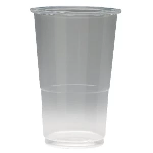 Value Flexiglass 1/2 Pint Clear Plastic Glass (Pack 50)
