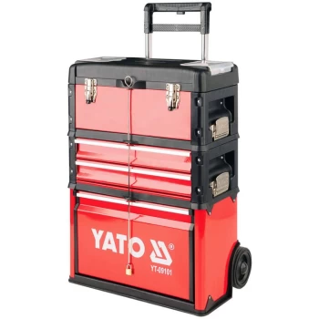 Yato - Trolley Tool Box with 3 Drawers 52x32x72cm - Multicolour