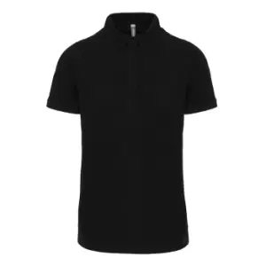Kariban Adults Unisex Stud Piqu Polo Shirt (L) (Black)