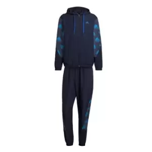adidas Woven Allover Print Tracksuit Mens - Blue