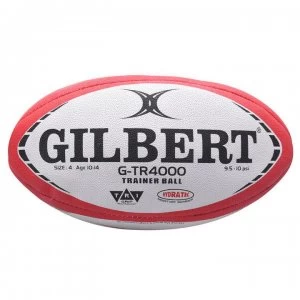 Gilbert GTR4000 Rugby Training Ball - White/Red