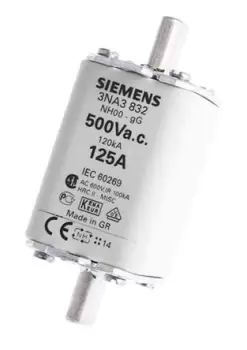 Siemens 125A 00 NH Centred Tag Fuse, gG, 500V ac