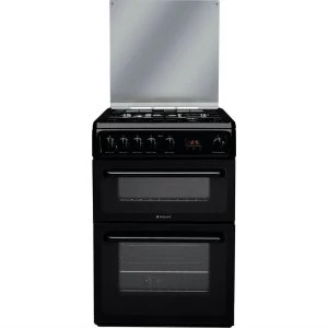 Hotpoint HAGL60K Double Oven Gas Cooker