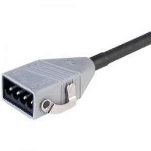 Mains cable Mains plug Cable open endedTotal number of pins 4 PEBlackHirschmannSTAS 4K1 m