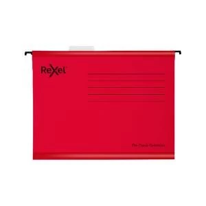 Rexel Classic Suspension Files Foolscap Red Pack of 25 2115592
