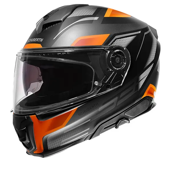 Schuberth S3 Storm Black Orange Full Face Helmet 2XL