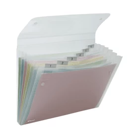 Rexel Ice Expanding File with 6 Pockets Clear