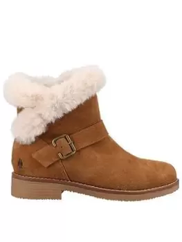 Hush Puppies Hannah Faux Shearling Ankle Boot - Tan, Brown, Size 4, Women