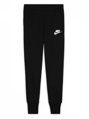 Nike Girls Nsw Club Ft Hw Fitted Pant, Black/White, Size L=12-13 Years, Women