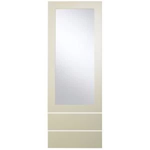 Cooke Lewis Raffello High Gloss Cream Tall dresser door drawer front W500mm Set of 3