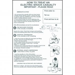 Scan How To Treat An Electric Shock Casualty Sign 400mm 600mm Standard