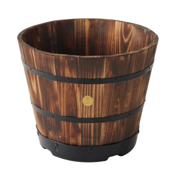 VegTrug Wooden Barrel Planter - Small
