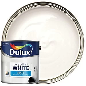 Dulux Walls & Ceilings Pure Brilliant White Matt Emulsion Paint 2.5L