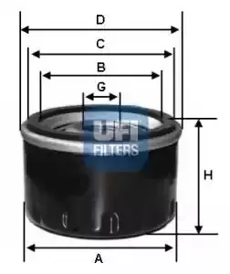 UFI 23.282.00 Oil Filter Oil Spin-On