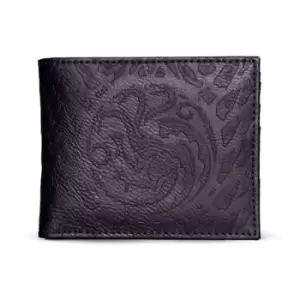 GAME OF THRONES House of the Dragon Logo All-over Print Bi-fold Wallet Black (MW478256GOT)