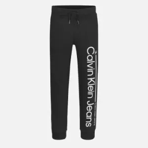 Calvin Klein Boys' Inst. Lined Logo Sweatpants - Black - 8 Years